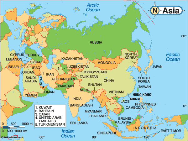 Asia (continente). Artículo de la Enciclopedia.