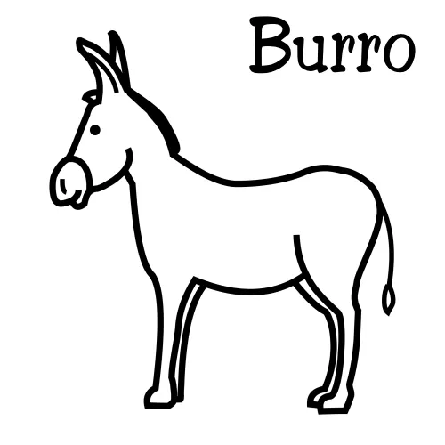 Burros para colorear - Imagui