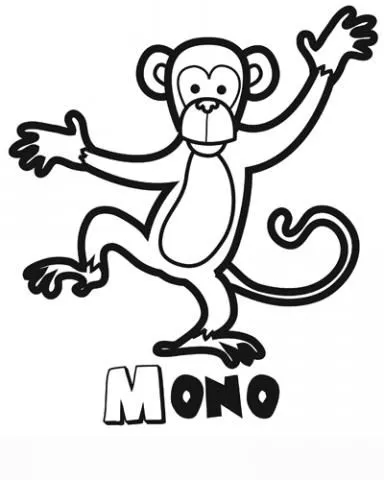 Imprimir dibujos para colorear : Mono