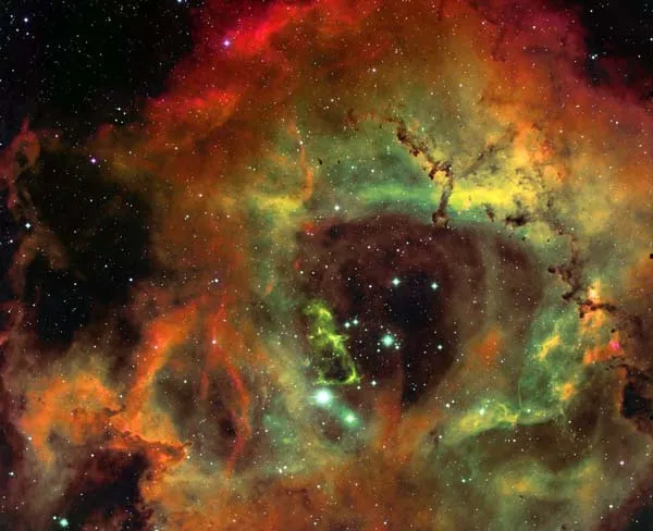 Astronomy in Spanish: La Nebulosa de Rosette en hidrógeno, oxígeno ...