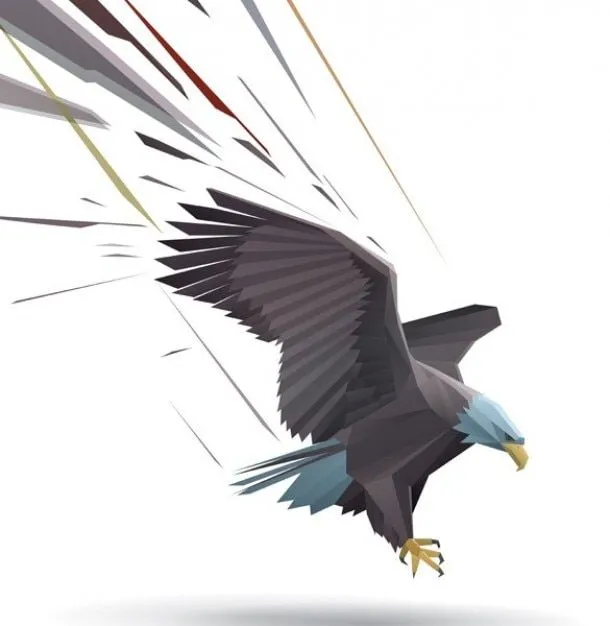 Aterrizaje del águila calva ilustrador vectorial | Descargar ...