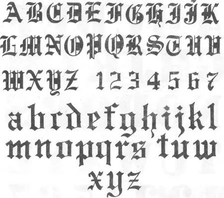 El alfabeto Gotico en los Tatuajes | Atraccion1982 News and Blogs
