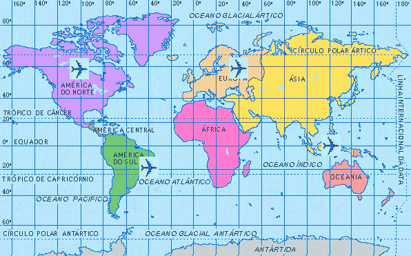 Mapamundi con coordenadas geográficas para colorear - Imagui