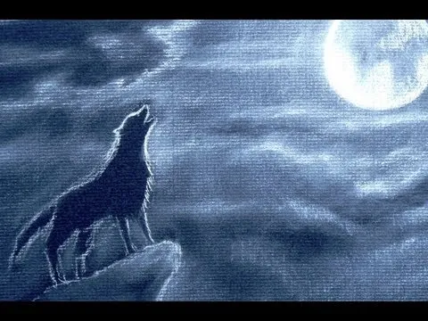 Cómo dibujar un lobo aullando de noche - Arte Divierte. - YouTube