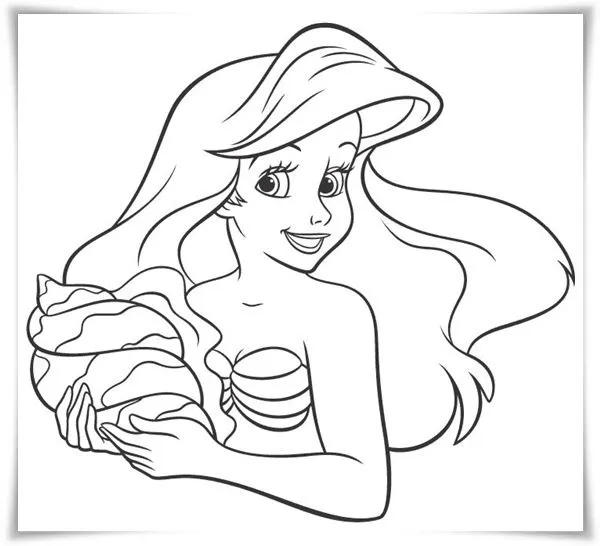 Ausmalbilder Prinzessin Arielle | Pictures To Color and Print