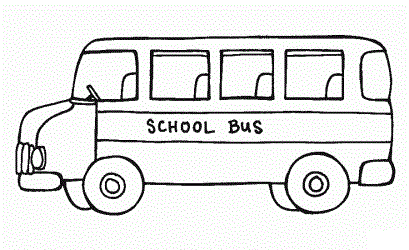 Niños en el bus para colorear - Imagui