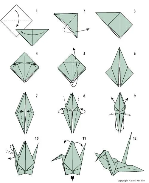 Aves de origami paso a paso - Imagui