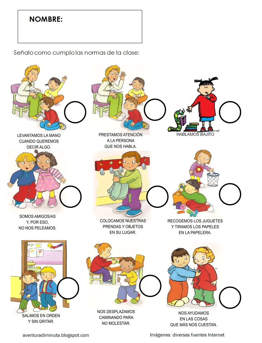 AVENTURA DIMINUTA: LAS NORMAS EN EDUCACIÓN INFANTIL: RECURSOS Y ...