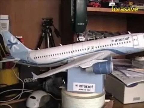 Avion A320 a escala 1:90 (paper craft scale model ) de interjet ...