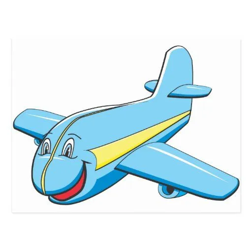 Avión del dibujo animado postal | Zazzle