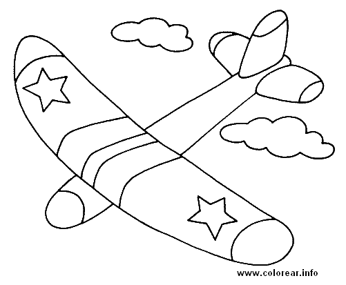 avion objetos dibujos e imagenes para niños para pintar. | varios ...