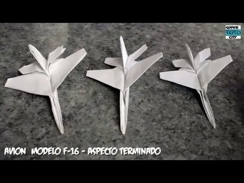 Como Hacer un Avión de Papel Modelo F-16 Fácil y Rápido (Origami ...