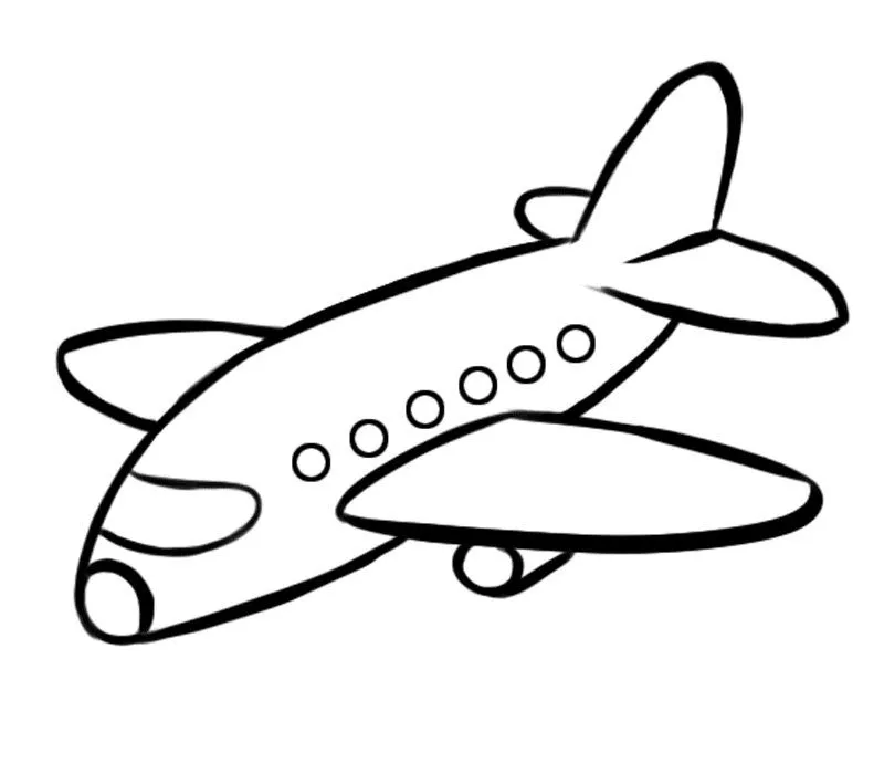 Avión de pasajeros: Dibujos para colorear