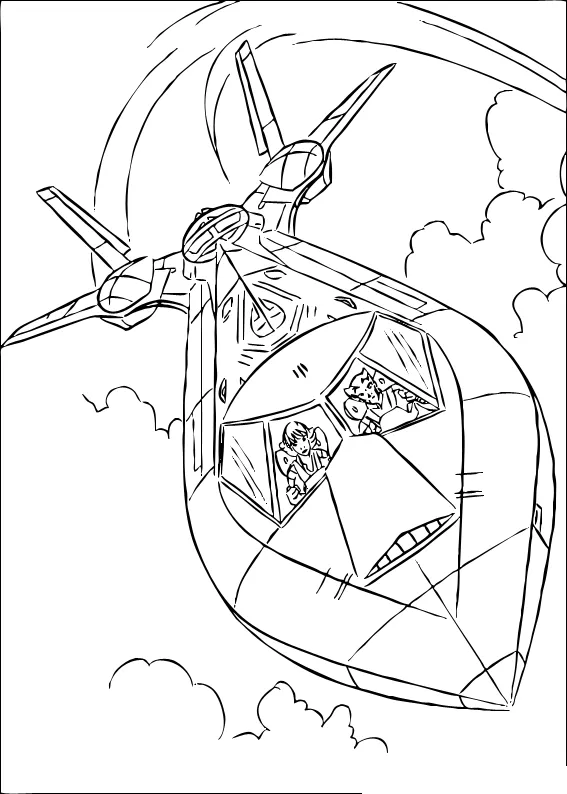 El avión de la Patrulla X - X Men para pintar El avión de la Patrulla X - X Men para pintar