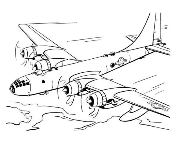 Dibujo de Avión para colorear. Dibujos infantiles de Avión ...