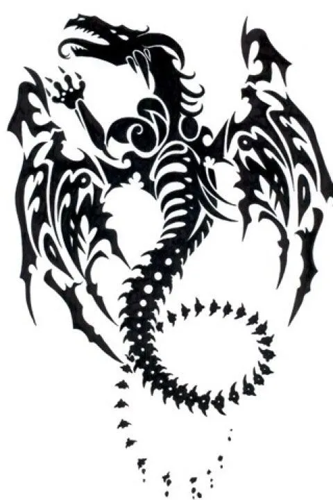 awesome tribal dragon tattoo | tattoos | Pinterest | Tribal Dragon ...