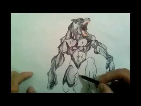 Axel Dreck: como dibujar un hombre lobo - YouTube