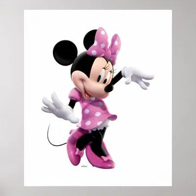 Ayuda con Minnie Mouse con vestido Rosa Polka 