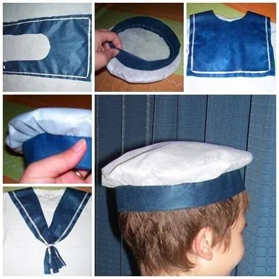 ayuda porfavor para elaborar una gorra de marino para mi niño