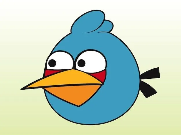 Azul de dibujos animados enojado aves juegos | Descargar Vectores ...