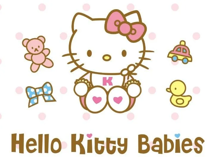 Free Hello Kitty Babies Vector Illustration » TitanUI