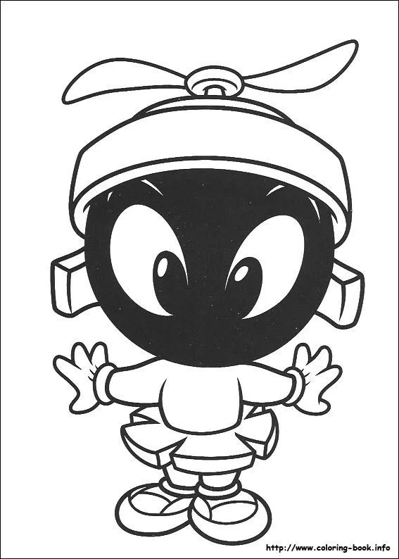 Baby Looney Tunes coloring picture. -- I love baby Marvin the ...