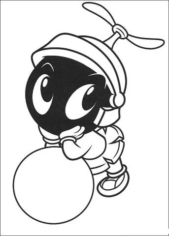 Baby Marvin The Martian coloring page | Super Coloring