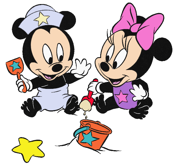 Baby Mickey & Minnie in Sand | детск картинки мульт | Pinterest ...