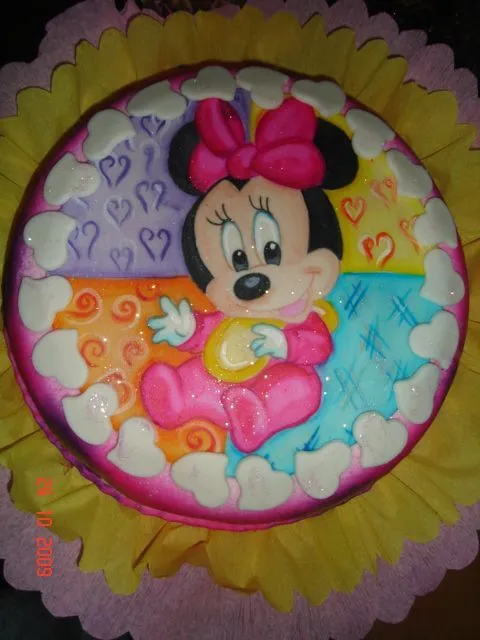 Baby Minnie cake // torta de Minnie bebe // Pastel de Minnie ...