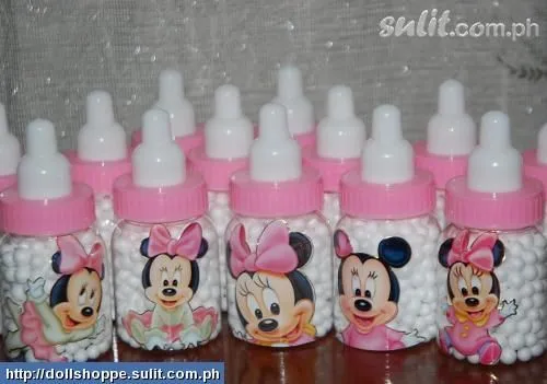 minnie mouse baby shower | Minnie Mouse Baby Bottle Souvenir ...