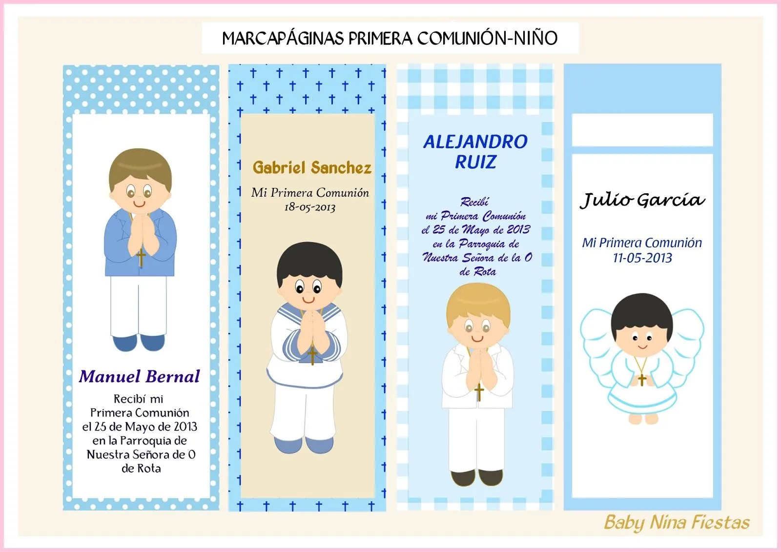 Baby Nina Fiestas: Comuniones (recordatorios, guirnaldas y más ...