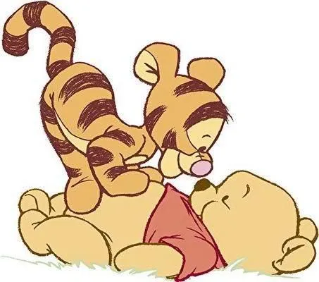 Baby Pooh and Baby Tiger <3 so cute! | Cartoon | Pinterest