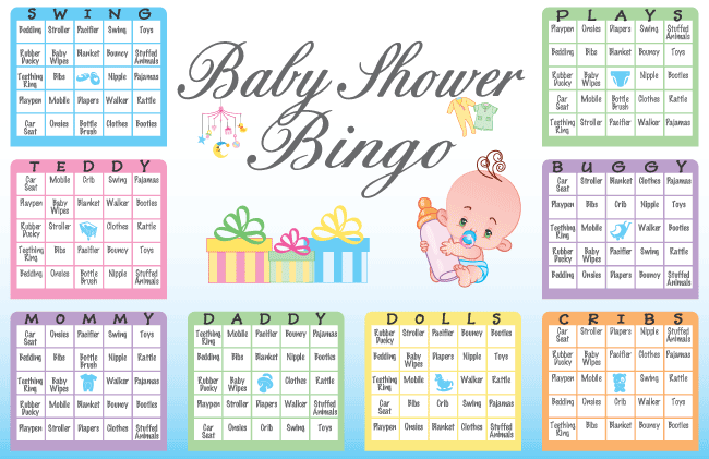 Bingo de baby shower en español - Imagui