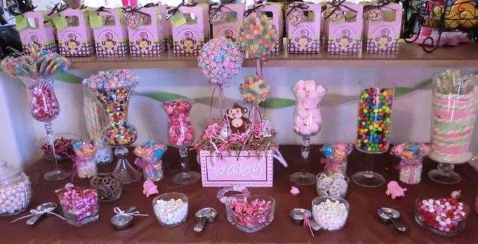 Baby Shower Candy Buffet Ideas http://www.bigdotofhappiness.com ...