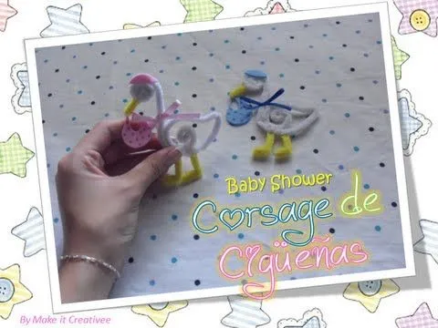 Baby Shower] Corsage de Cigueñas - YouTube