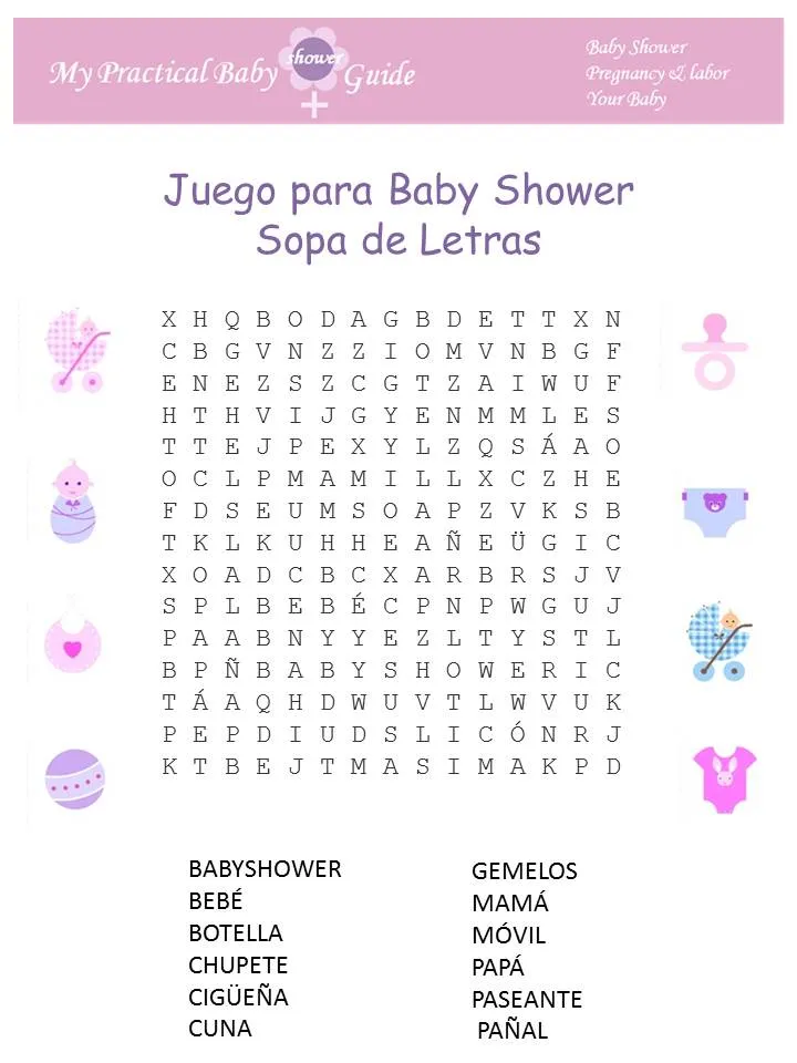 Baby Shower Games in Spanish - My Practical Baby Shower Guide