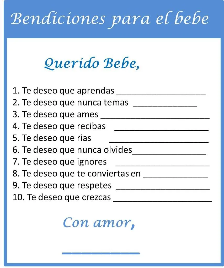 Baby Shower Games in Spanish - My Practical Baby Shower Guide