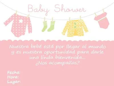 Baby Shower: invitaciones para imprimir - Guía de MANUALIDADES