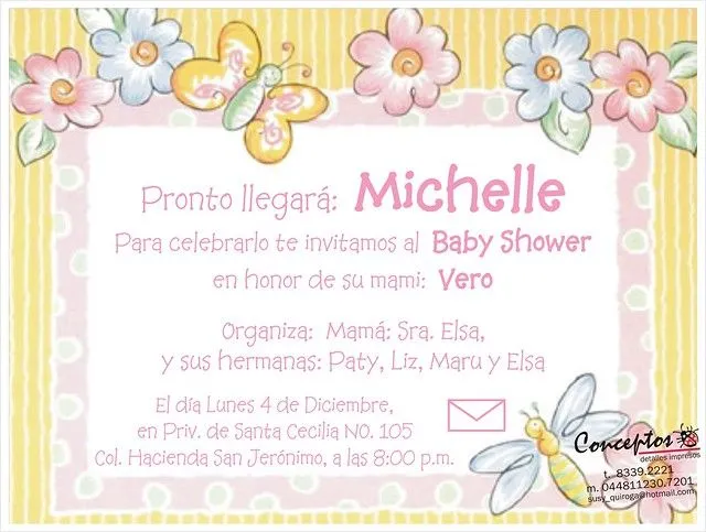 Invitaciones de mariposas de baby shower - Imagui