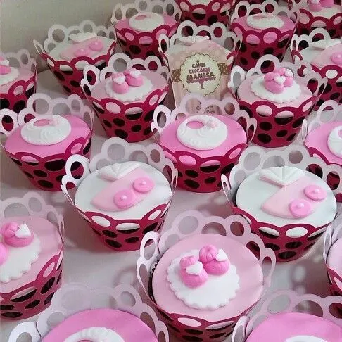 Baby Shower niña cupcakes | Tortas/ Cakes/ Pasteles | Pinterest ...