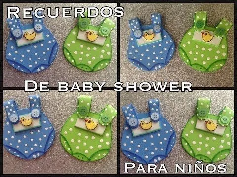 RECUERDOS DE BABY SHOWER PARA NIÑO EN FOAMY O GOMA EVA. - YouTube