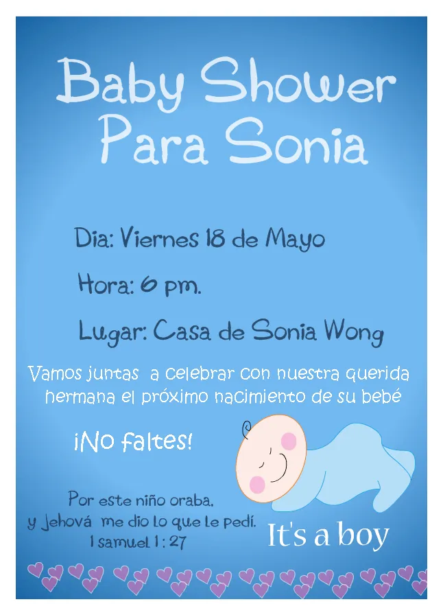 Baby Shower para Sonia - Nuestras Reuniones - Iglesia de Cayran