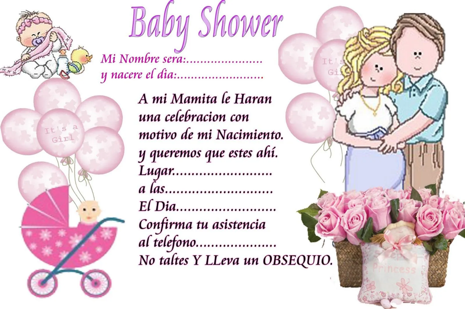 Baby Shower | Tarjetas de cumpleaños para imprimirTarjetas de ...
