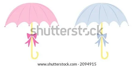 Baby Shower Umbrellas. Fully Editable Vector Illustration, For Use ...