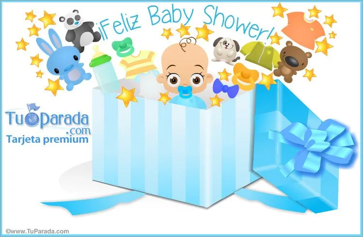 Baby Shower para varón en caja sorpresa. Baby Shower, ver tarjetas ...