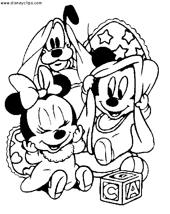 Baby+Disney+Coloring+Pages | Disney Babies Coloring Pages - Mickey ...