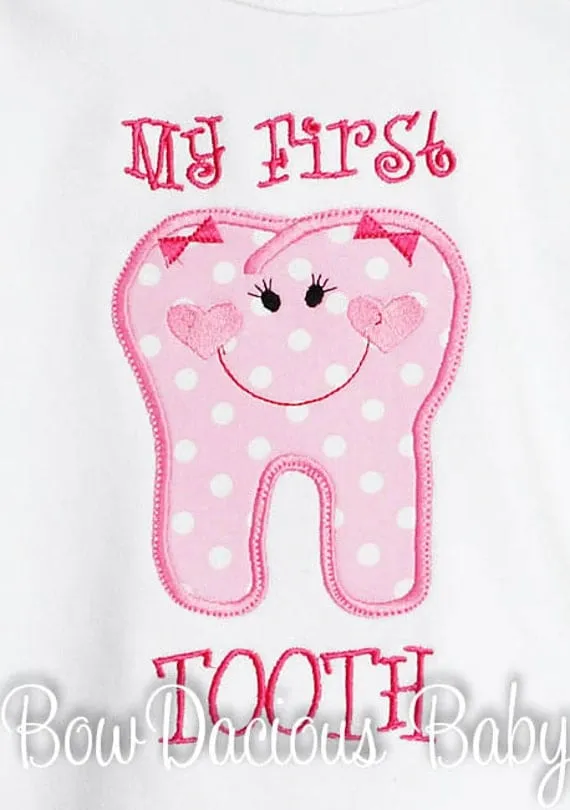 Items similar to Babys MY FIRST TOOTH Personalized Monogrammed ...