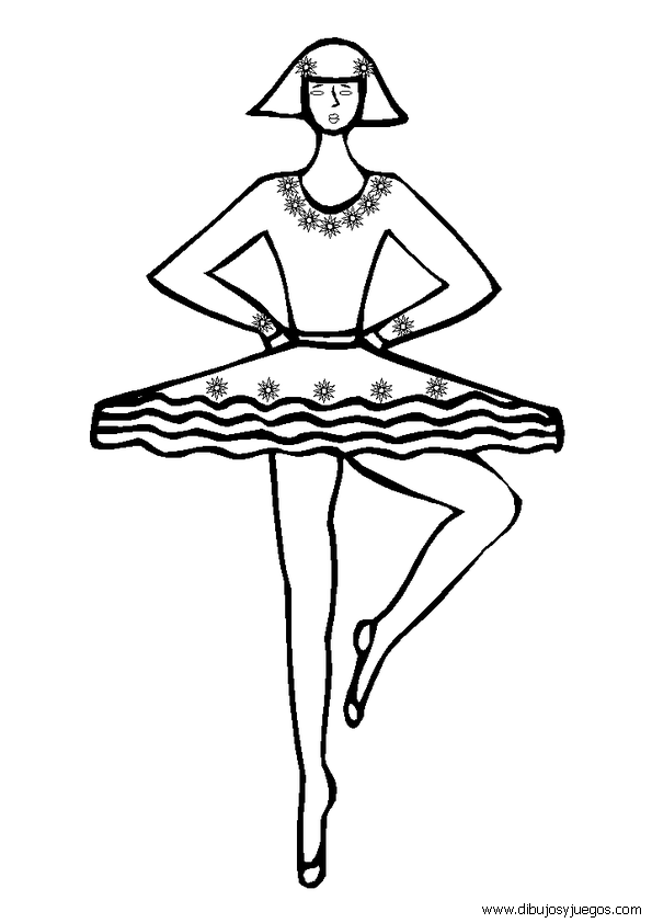 bailarinas-ballet-043 | Dibujos y juegos, para pintar y colorear