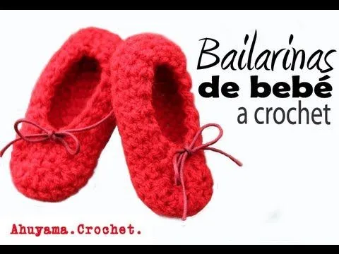 Bailarinas para Bebé a Crochet - Paso a Paso - YouTube