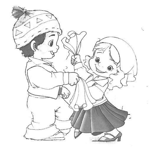 Dibujos de niños bailando folklor - Imagui